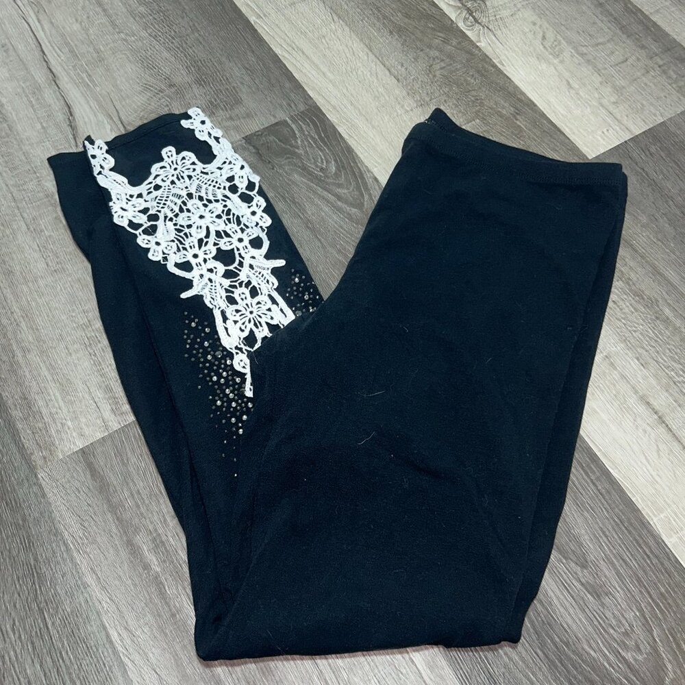 Venus Black and Lace Leggings